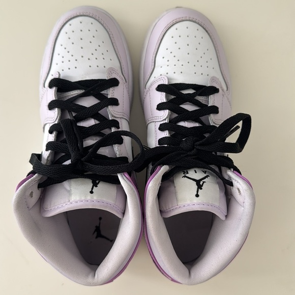 Air Jordan 1 Mid GS Purple White - Size 5Y | Gently Used - Picture 8 of 9